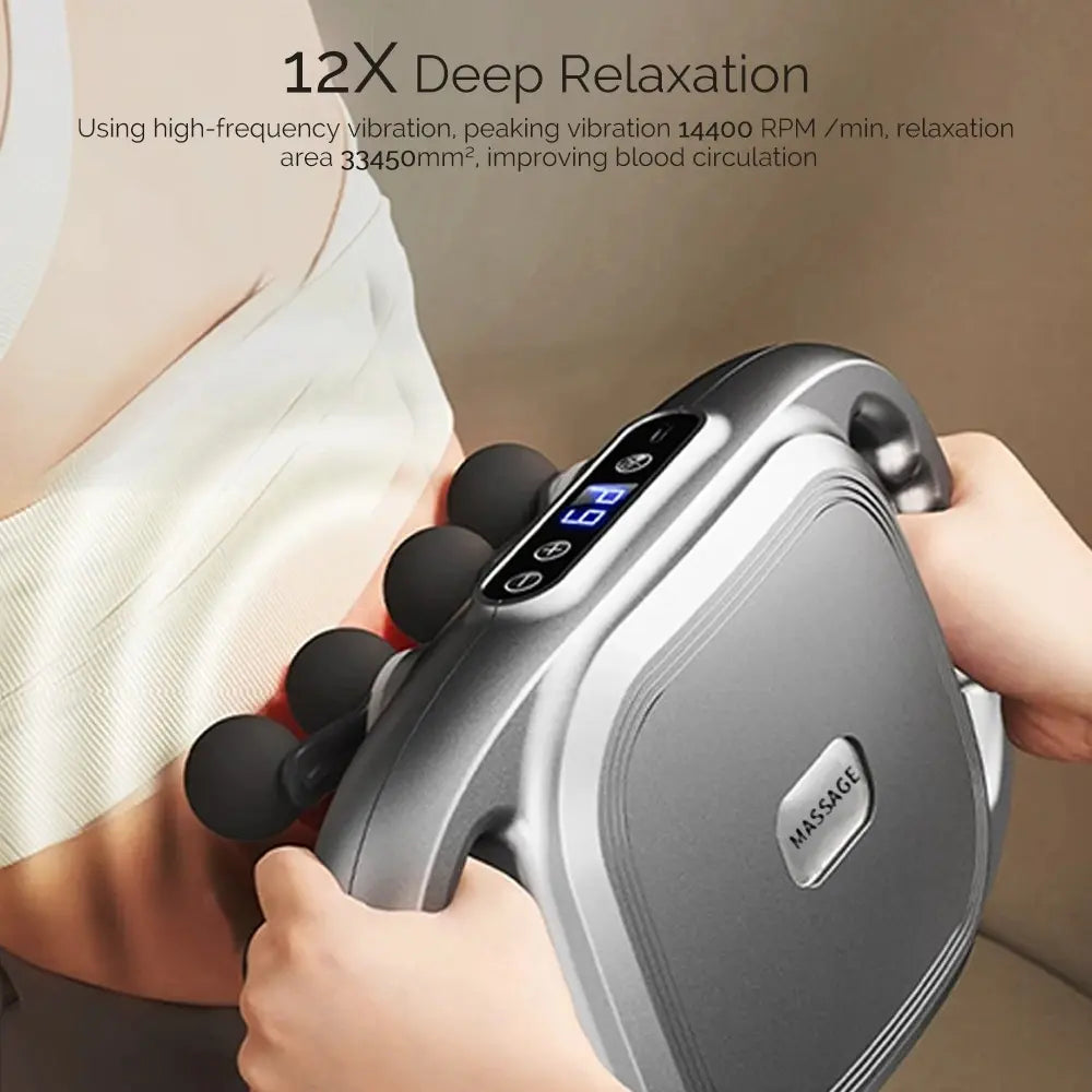 12-Headed Massage Gun for Full Body Muscle Relaxation Pain Relief