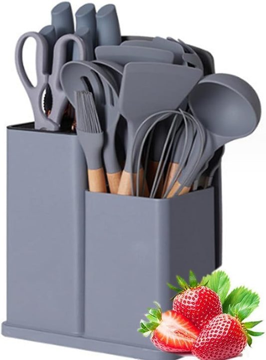 19 Pcs Kitchen Cooking Utensils and Knife Set