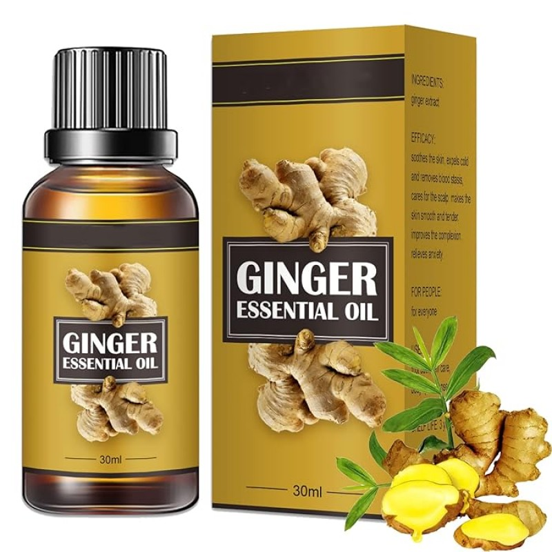 Big Bottle Ginger Essential Oil, Belly Drainage Ginger Oil