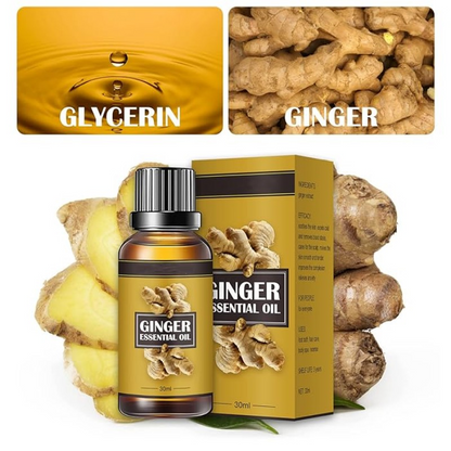Big Bottle Ginger Essential Oil, Belly Drainage Ginger Oil
